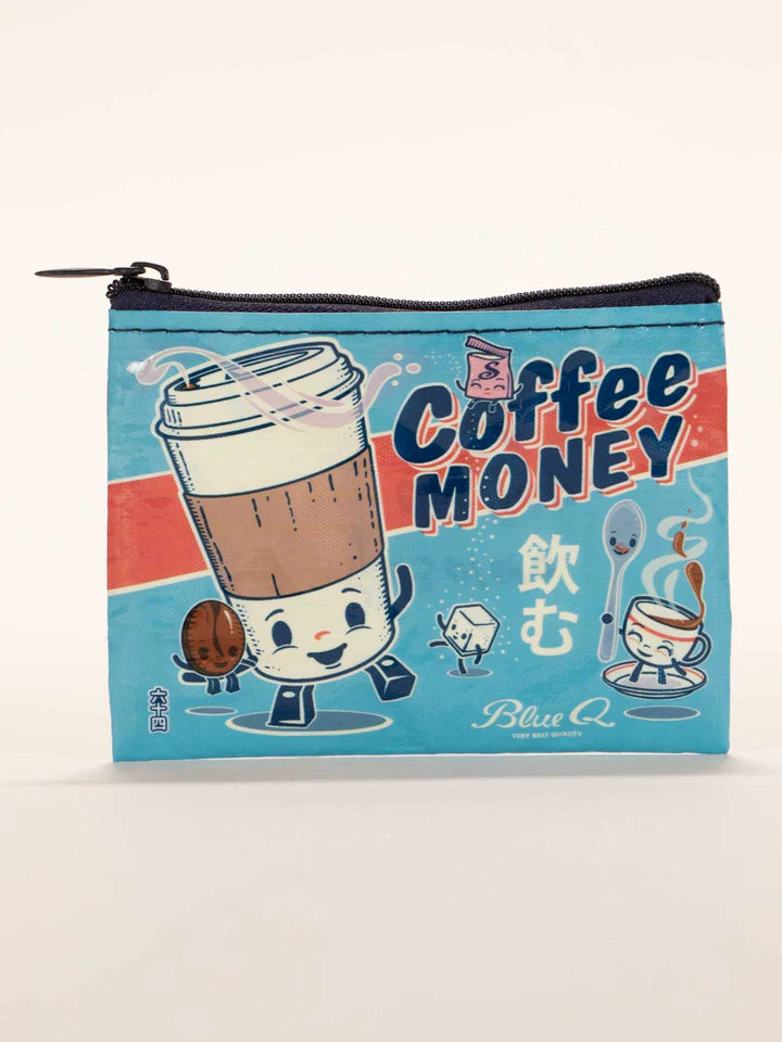 COFFEE MONEY COIN PURSE-BLUE Q