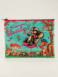 SKUNKY ZIPPER POUCH-BLUE Q