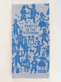 PARTY IN THE KITCHEN DISH TOWEL-BLUE Q