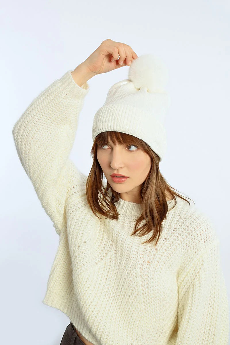 SEQUIN BEANIE-MOLLY BRACKEN