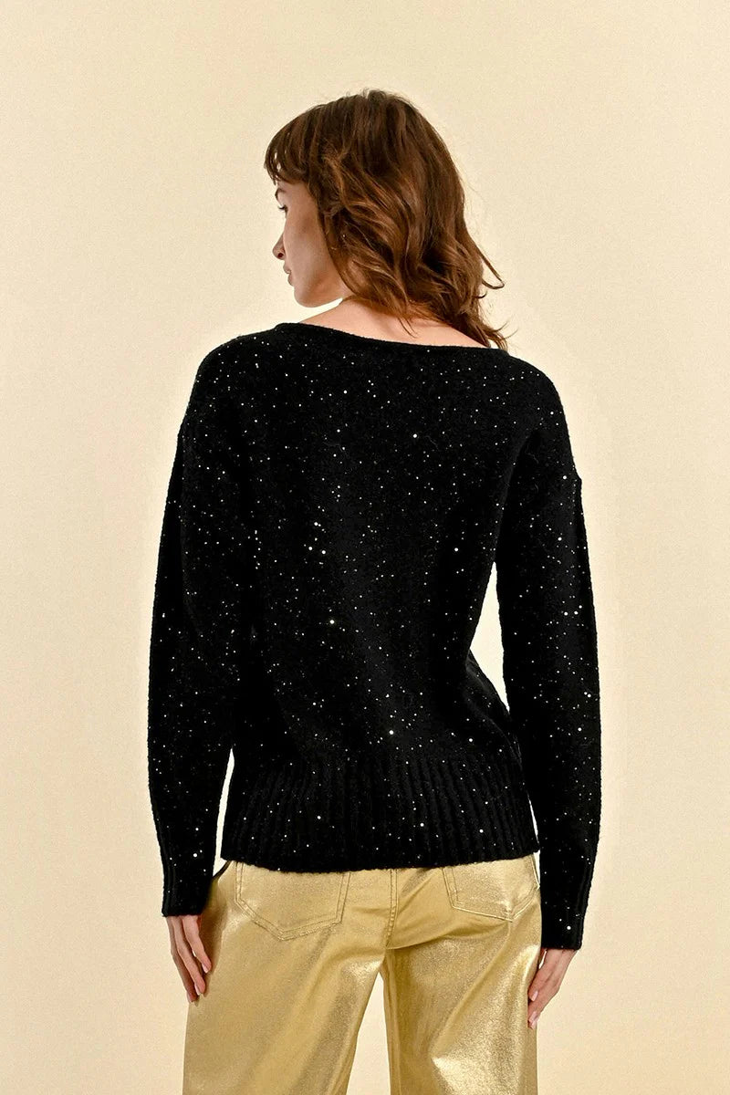 KNIT W/SEQUIN SWEATER-MOLLY BRACKEN