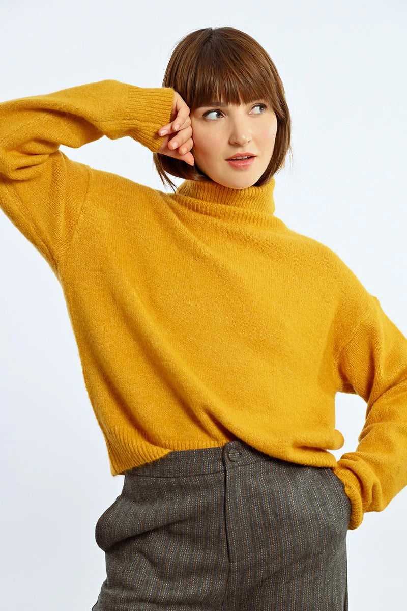 TURTLENECK SWEATER-SAFFRON-MOLLY BRACKEN