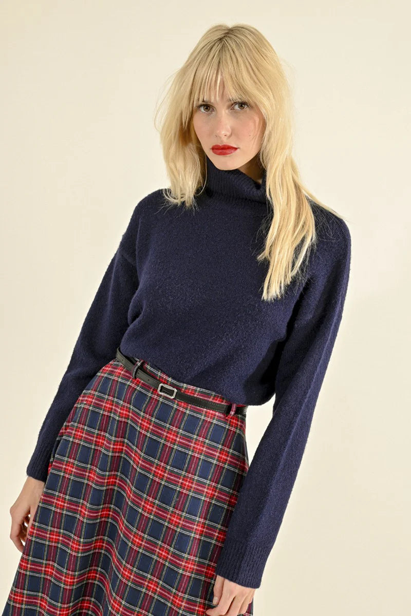 TURTLENECK SWEATER-NAVY-MOLLY BRACKEN