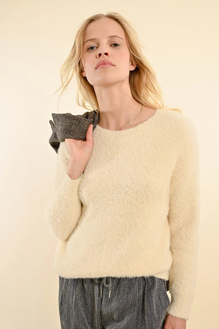 PLUSH KNIT SWEATER-CREAM-MOLLY BRACKEN