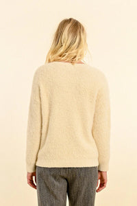 PLUSH KNIT SWEATER-CREAM-MOLLY BRACKEN