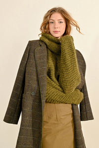 WIDE TURTLENECK SWEATER-KHAKI-MOLLY BRACKEN