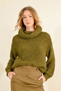 WIDE TURTLENECK SWEATER-KHAKI-MOLLY BRACKEN