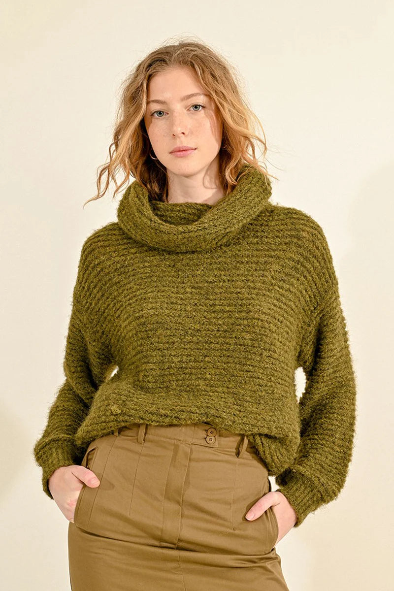 WIDE TURTLENECK SWEATER-KHAKI-MOLLY BRACKEN