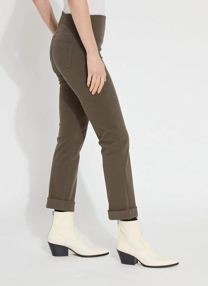 BOYFRIEND DENIM PANT-PEWTER GREEN-LYSSE