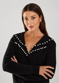 PEARL EMBELLISHED CARDIGAN-FDJ FRENCH DRESSING