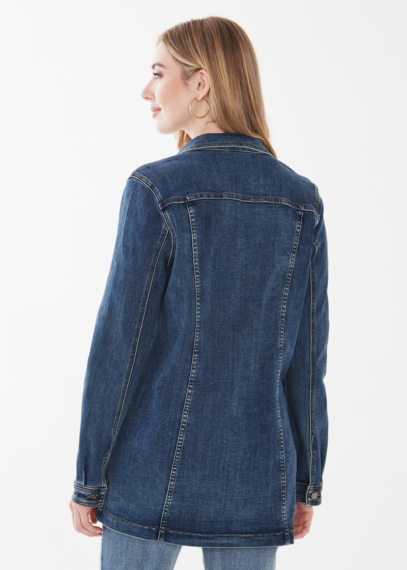 LONG DENIM JACKET-DARK INDIGO-FDJ FRENCH DRESSING JEANS