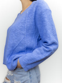 LONG SLEEVE V-NECK SWEATER 100% COTTON - AVALIN