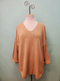 FAVORITE SWEATER V-NECK SLUB 100% COTTON - AVALIN