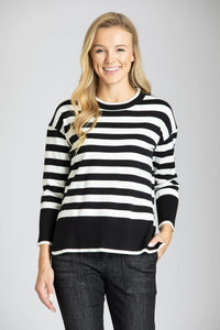 FUN STRIPE WIDE CUFF SWEATER-APNY