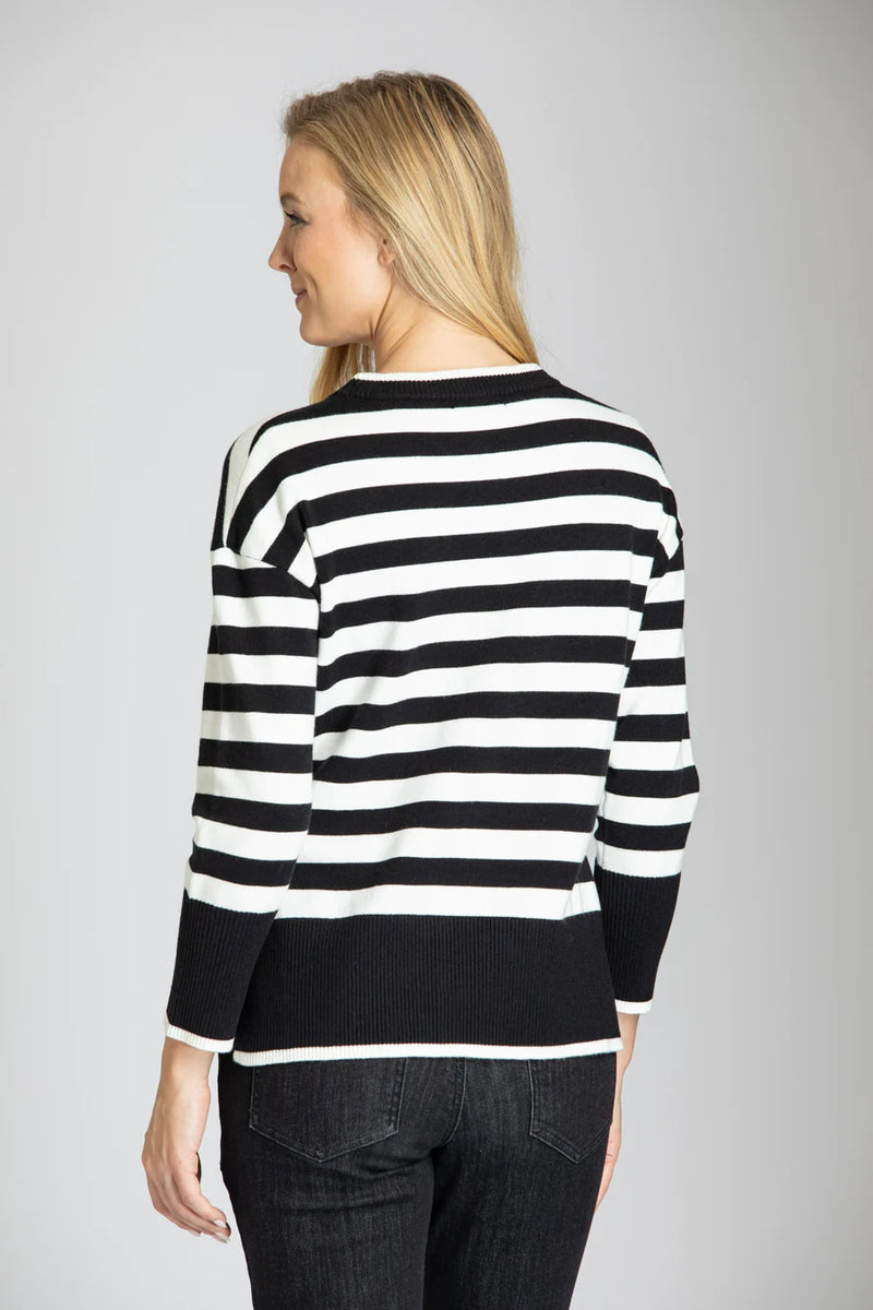 FUN STRIPE WIDE CUFF SWEATER-APNY