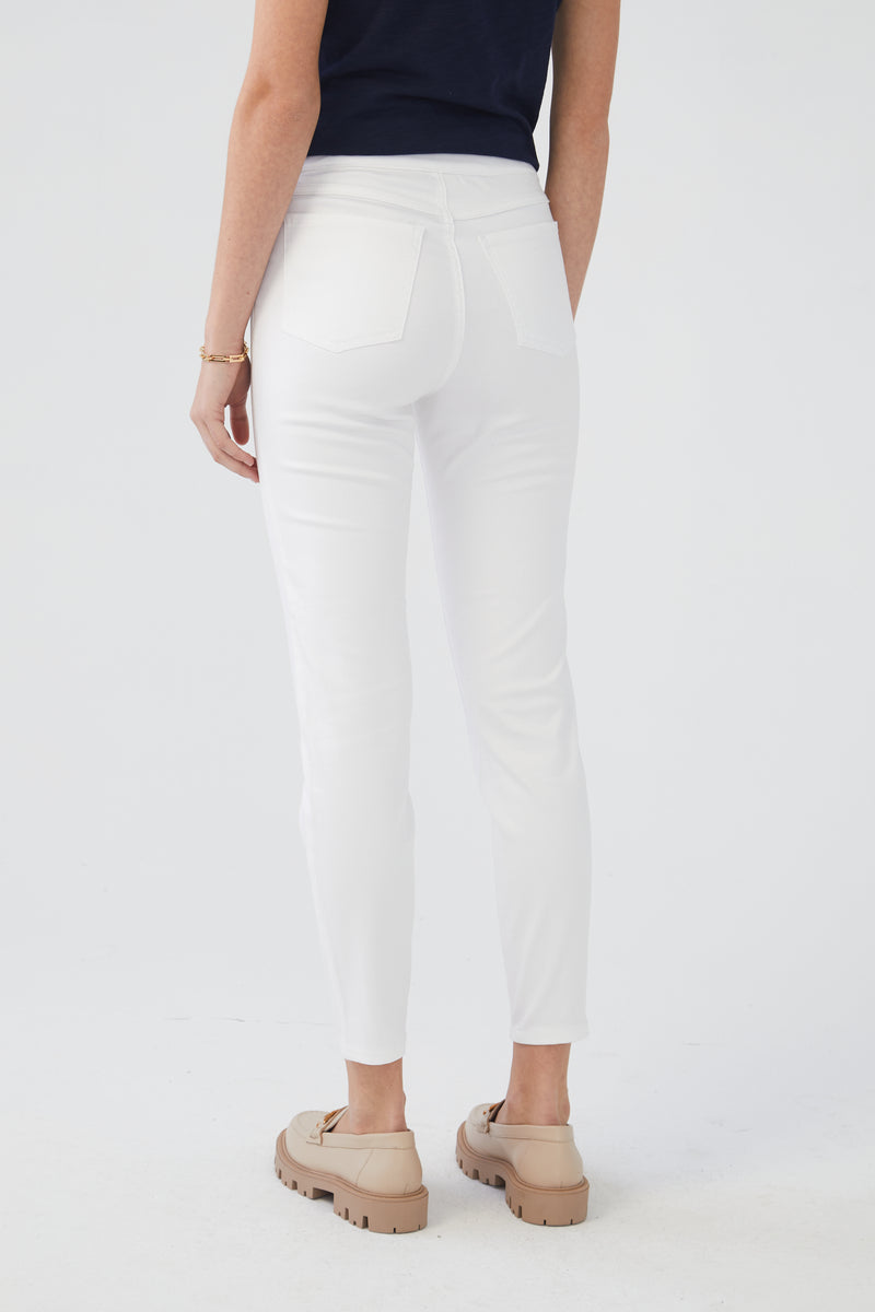 EURO TWILL PULL-ON SLIM ANKLE-WHITE-FDJ FRENCH DRESSING JEANS