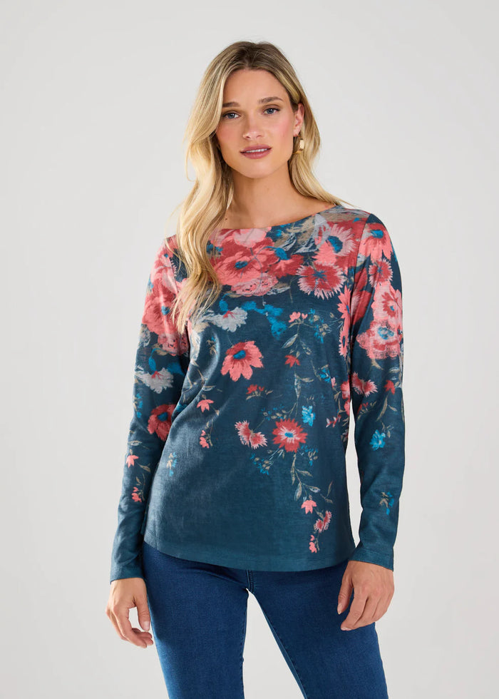 PHOEBE LONG SLEEVE BOATNECK TOP-FDJ FRENCH DRESSING