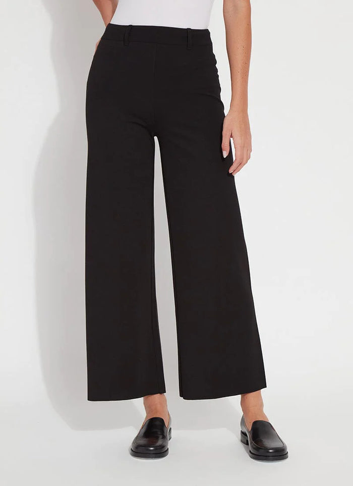 ERIN HI WAIST WIDE LEG PONTE-BLACK-LYSSE