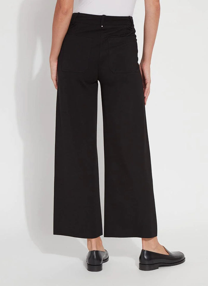 ERIN HI WAIST WIDE LEG PONTE-BLACK-LYSSE