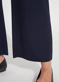 ERIN HI WAIST WIDE LEG PONTE-TRUE NAVY-LYSSE