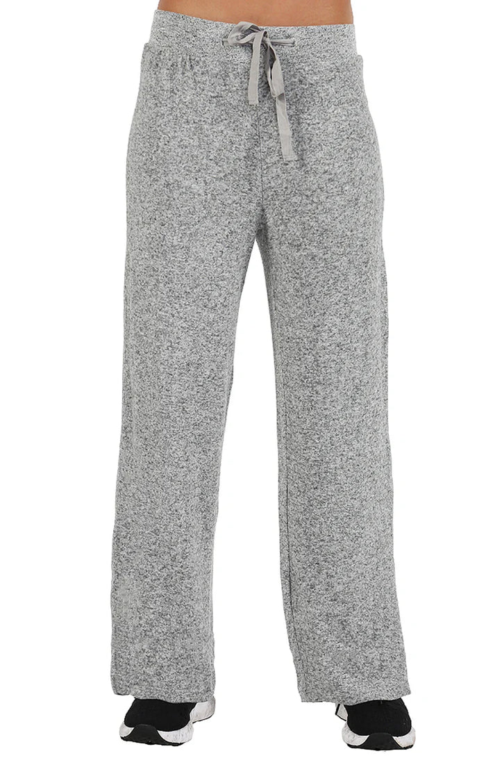 WIDE LEG COMFORT COLLECTION PANT-HEATHER GREY-LA CERA