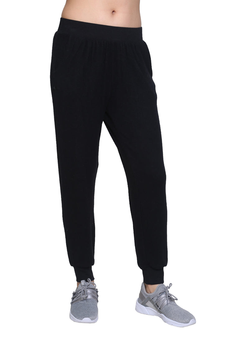 COZY JOGGER W/ POCKETS-BLACK-LA CERA