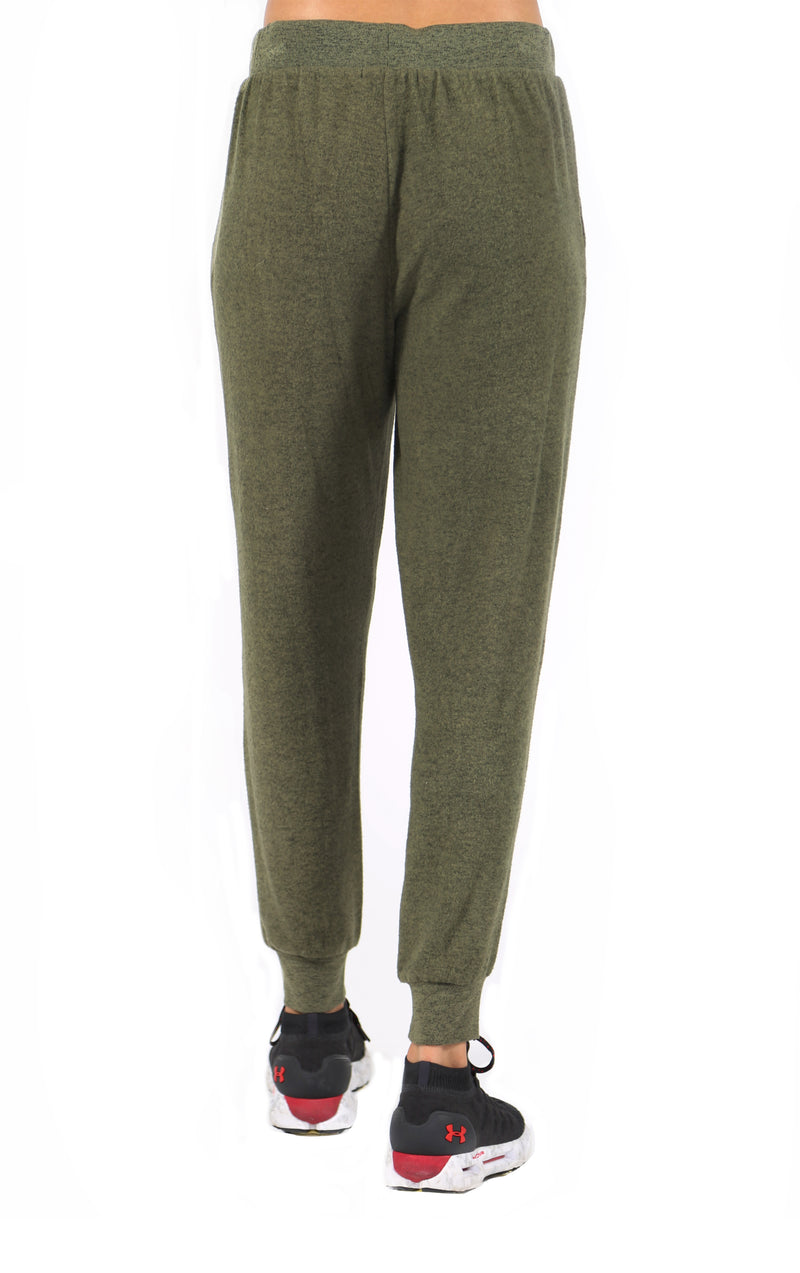 COZY JOGGER W/ POCKETS-HEATHER MOSS-LA CERA