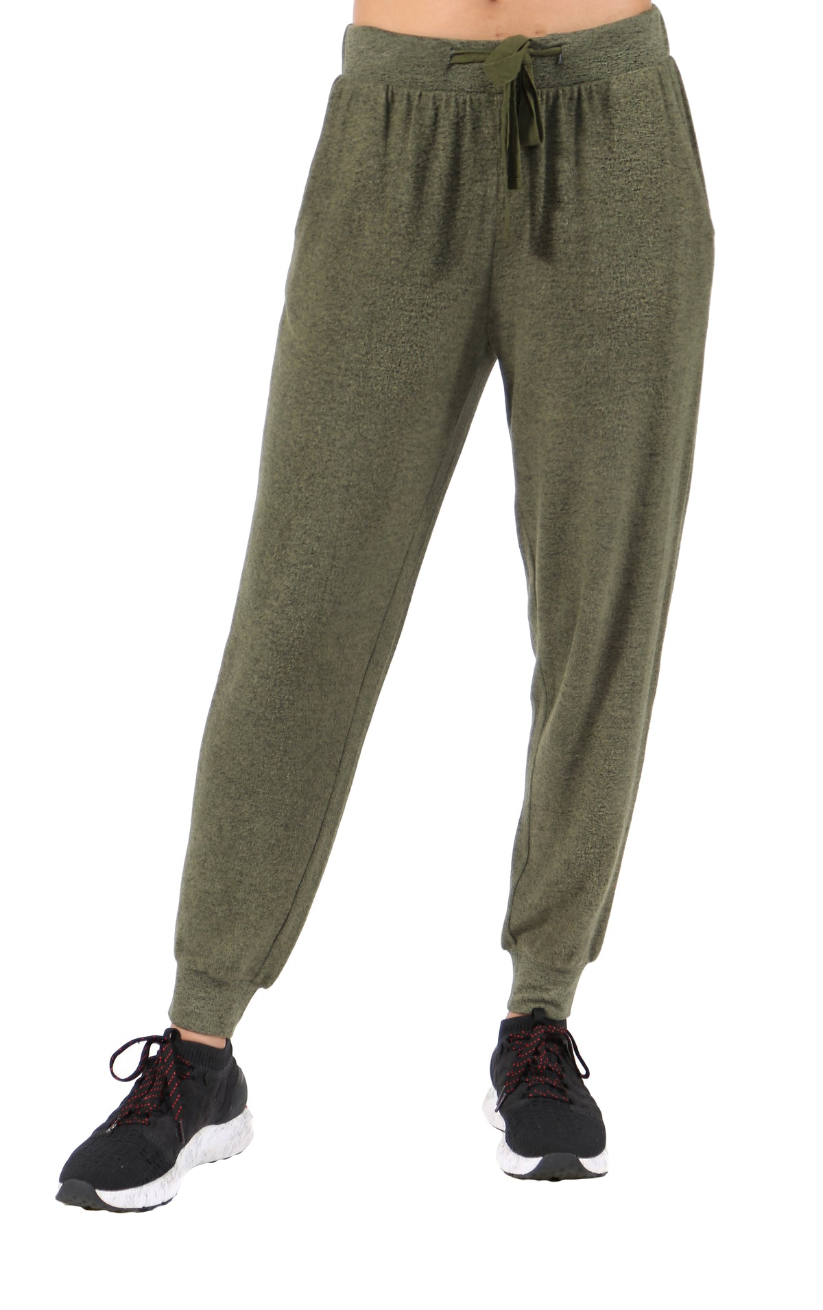 COZY JOGGER W/ POCKETS-HEATHER MOSS-LA CERA