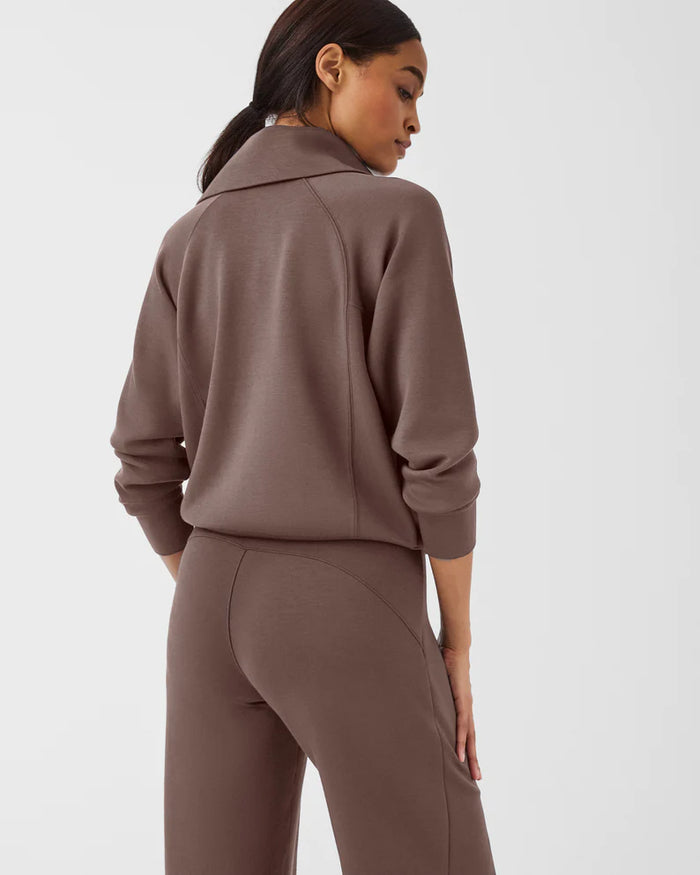 AIR ESSENTIALS HALF ZIP-SMOKE-SPANX