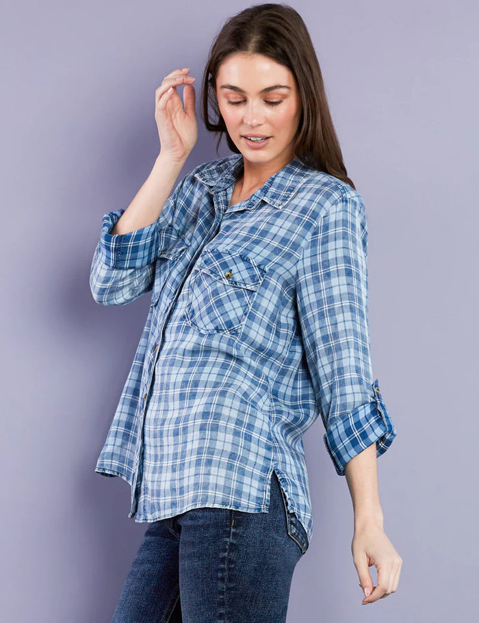 CHARLOTTE SHIRT BLU SCOTCH PLAID-BILLY T