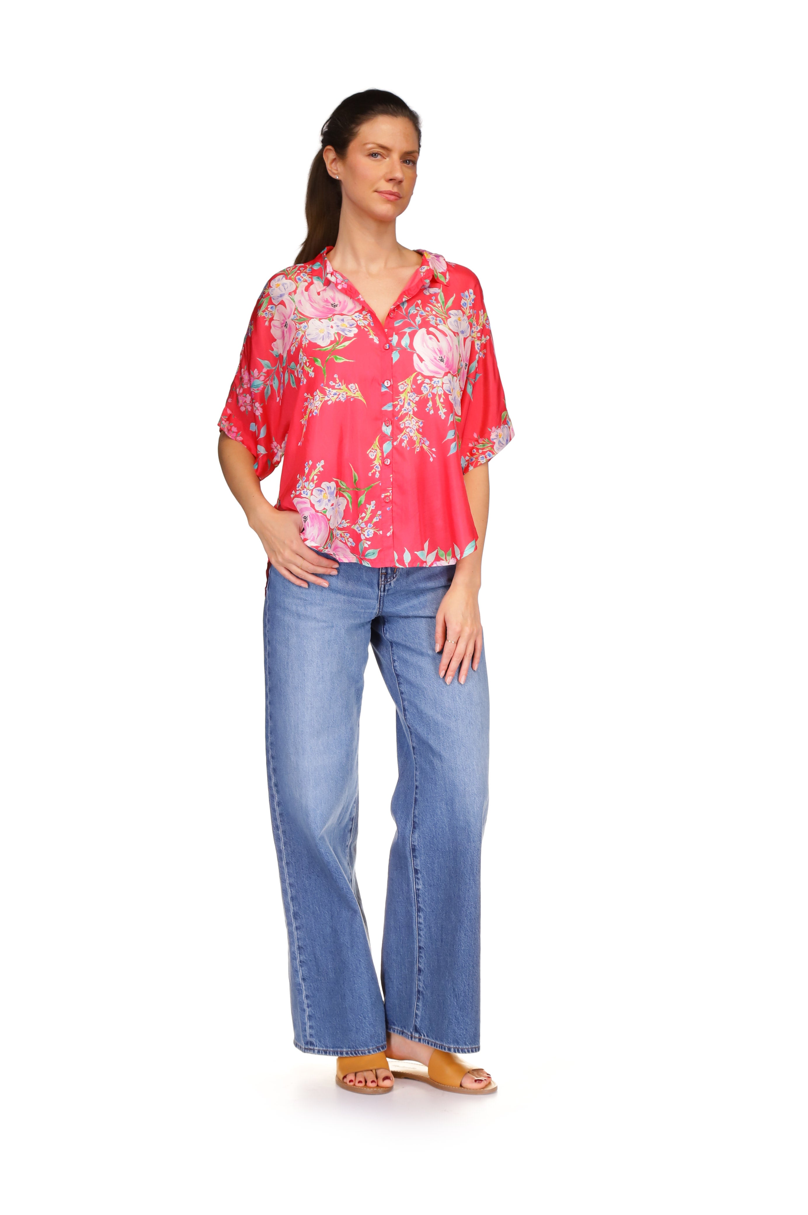 Johnny Was JWLA Quinn Velvet Mandarin Shirt Boho Chic J12123-O | eBay