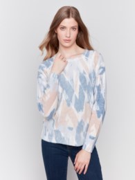 TRUFFLE REVERSIBLE PRINT SWEATER-CHARLIE B