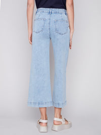 CROP WIDE LEG JEANS-CHARLIE B