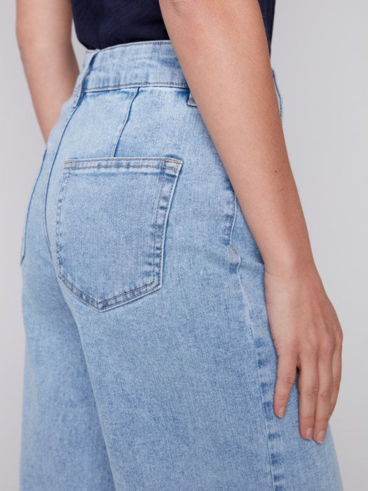 CROP WIDE LEG JEANS-CHARLIE B