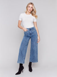 CROPPED FLARE PATCH POCKET JEAN-CHARLIE B