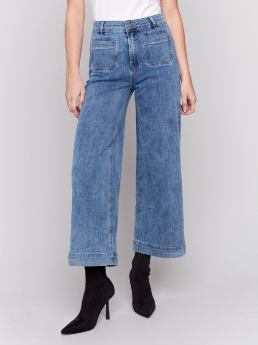 CROPPED FLARE PATCH POCKET JEAN-CHARLIE B