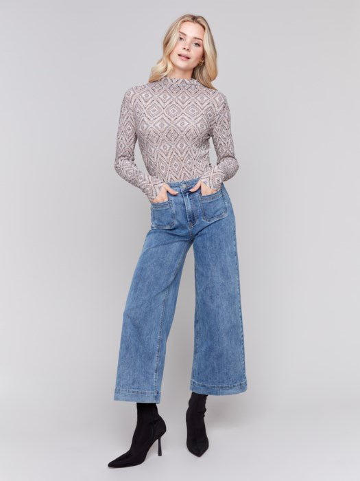 CROPPED FLARE PATCH POCKET JEAN-CHARLIE B