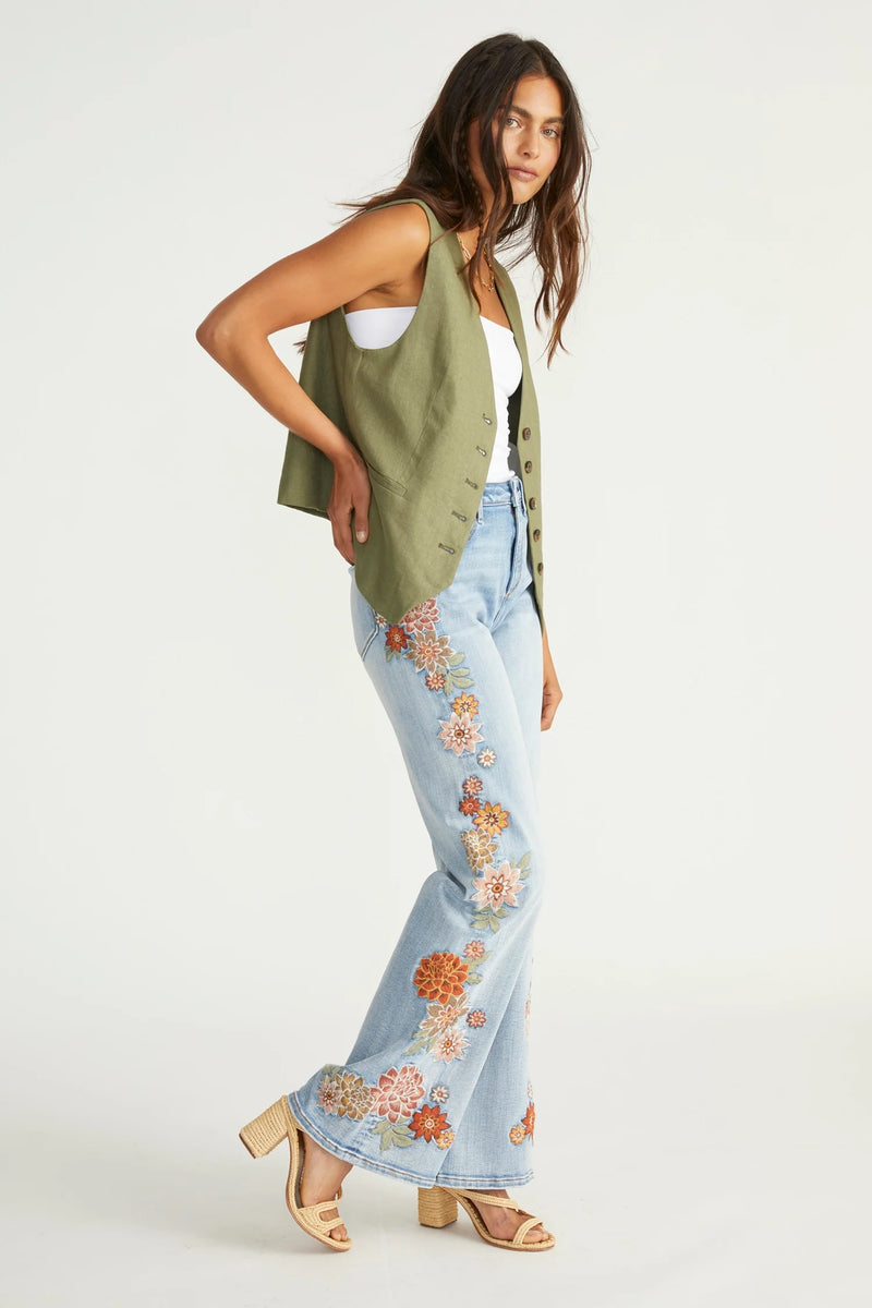 CHARLEE WIDE LEG JEAN-SPRING NEPTUNE-DRIFTWOOD