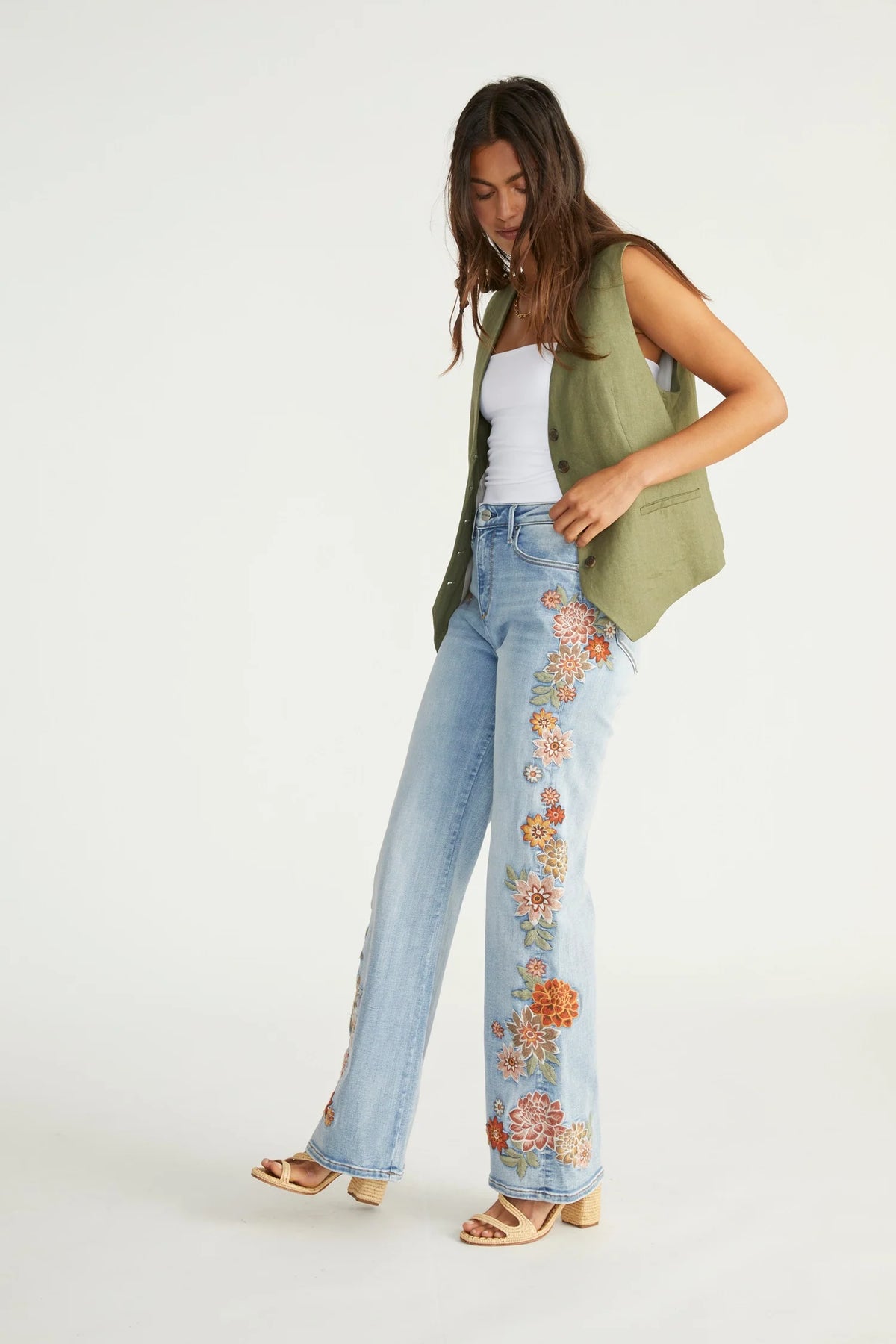 CHARLEE WIDE LEG JEAN-SPRING NEPTUNE-DRIFTWOOD