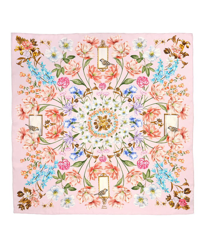 FLORISH SILK SQUARE-ECHO DESIGN