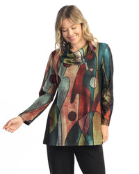 TOM TOM FRENCH BRUSH COWL NECK TUNIC-JESS AND JANE