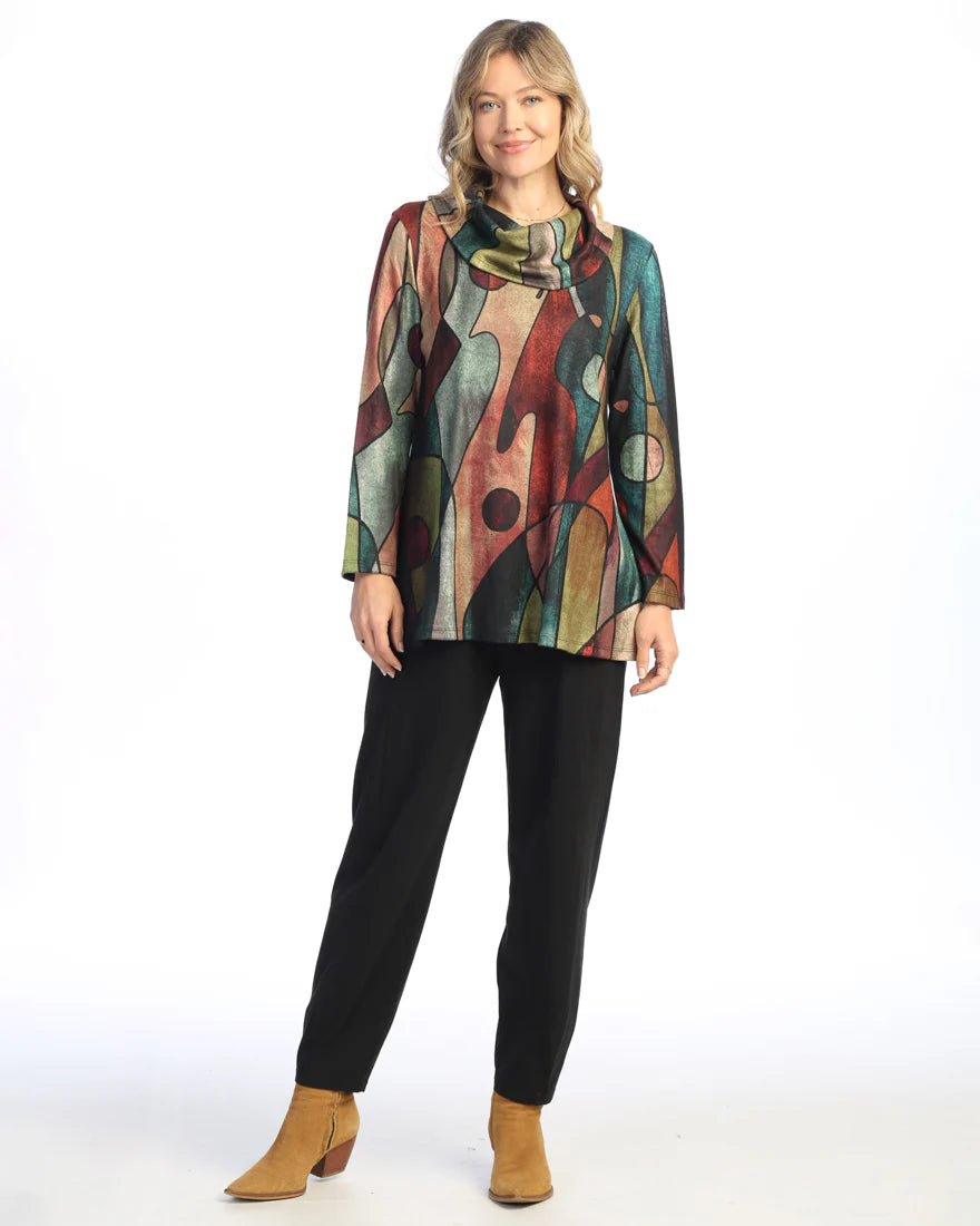 TOM TOM FRENCH BRUSH COWL NECK TUNIC-JESS AND JANE