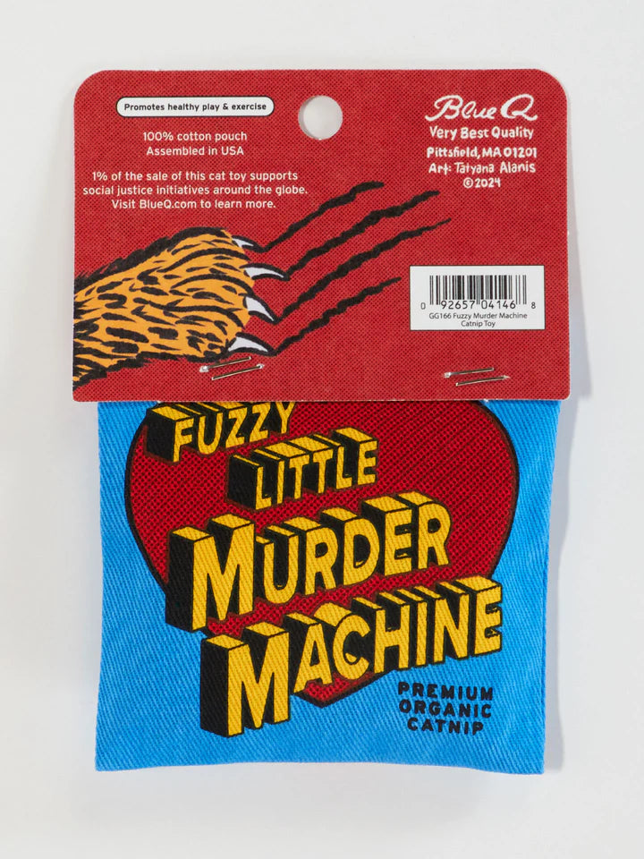 FUZZY MURDER MACHINE CATNIP TOY-BLUE Q