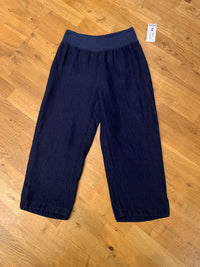 LINEN CAPRI EASY PANT-NIGHTSKY-CUT LOOSE