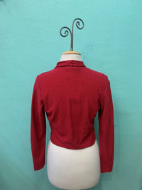 CROPPED CARDIGAN-CARDINAL-CUT LOOSE