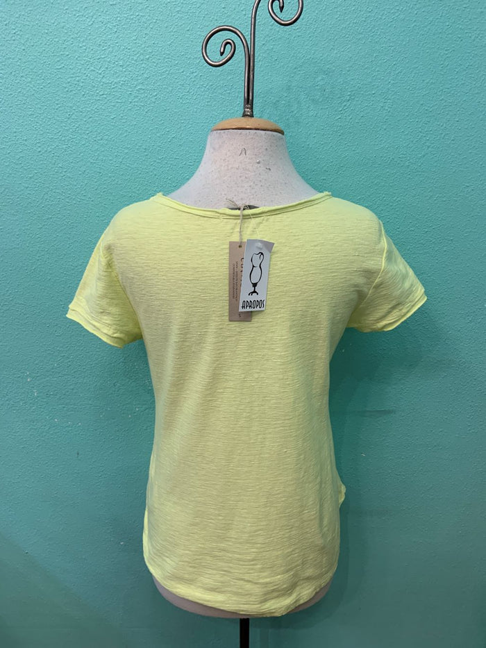 RAW EDGE V-NECK TEE-SUNBURST-CUT LOOSE