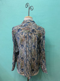 BATIK BUTTONDOWN BLOUSE-APNY