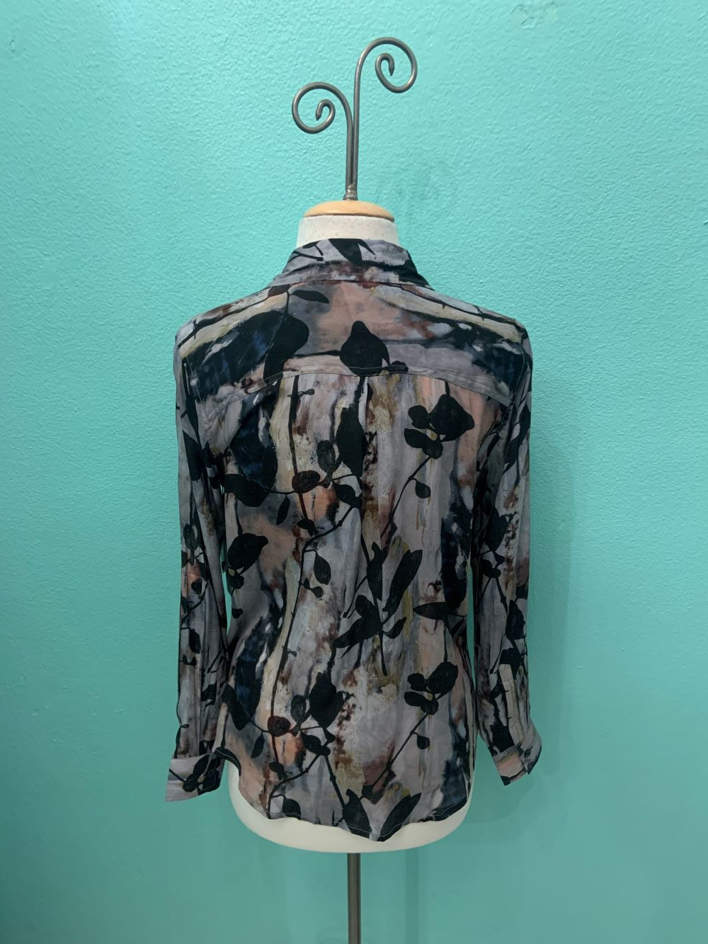 BLACK ORCHID BUTTONDOWN BLOUSE-APNY