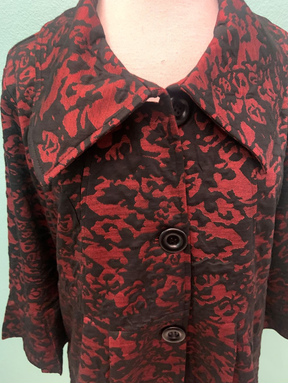 ROSE BELL SLEEVE JACQUARD JACKET-SHANA