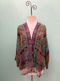 JACQUARD SHORT JACKET (REVERSIBLE)-MULTI 17-BOK